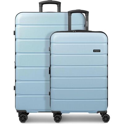 Saxoline Miami 4 Rollen Kofferset 2-teilig mit Dehnfalte, Koffer, Blau Saxoline Miami 4 Rollen Kofferset 2-teilig mit Dehnfalte, Koffer, Blau