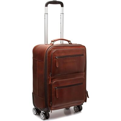 The Chesterfield Brand San Marino 4 Rollen Kabinentrolley 47 cm, Koffer, Braun The Chesterfield Brand San Marino 4 Rollen Kabinentrolley 47 cm, Koffer, Braun