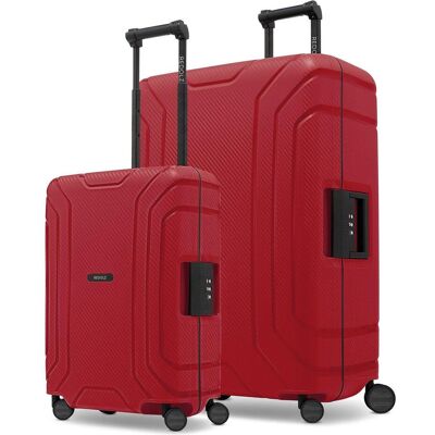 Redolz Essentials 4-Rollen 15 Kofferset 2 tlg. mit Dreipunkt-Verschluss, Koffer, Rot, Mehrfarbig Redolz Essentials 4-Rollen 15 Kofferset 2 tlg. mit Dreipunkt-Verschluss, Koffer, Rot, Mehrfarbig