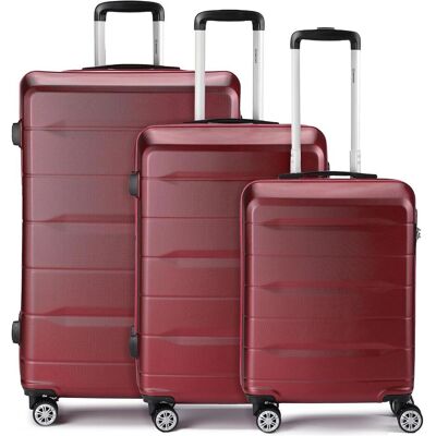 Benzi 5583 4 Rollen Kofferset 3-teilig, Koffer, Rot Benzi 5583 4 Rollen Kofferset 3-teilig, Koffer, Rot