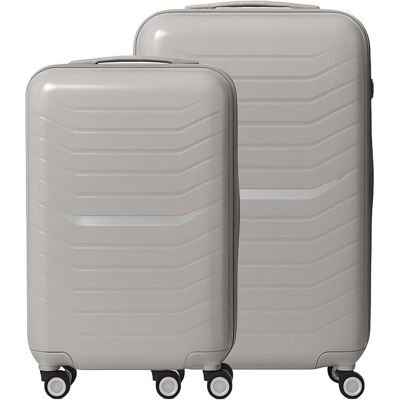 Relaxdays 2-tlg. Kofferset, Koffer, Beige Relaxdays 2-tlg. Kofferset, Koffer, Beige