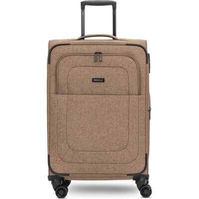Redolz Essentials 12 MEDIUM 4-Rollen Trolley 67 cm mit Dehnfalte, Koffer, Braun Redolz Essentials 12 MEDIUM 4-Rollen Trolley 67 cm mit Dehnfalte, Koffer, Braun