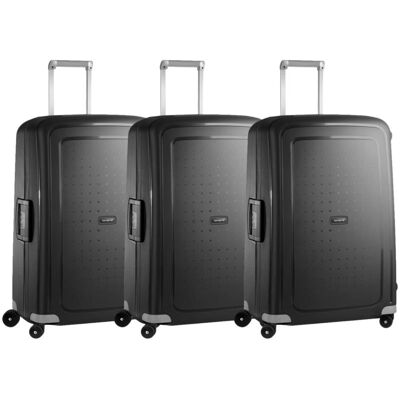 Samsonite S'cure Spinner 75cm Black Triple Kofferset, Koffer, Schwarz Samsonite S'cure Spinner 75cm Black Triple Kofferset, Koffer, Schwarz