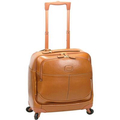 Brics Life Pelle 4-Rollen Businesstrolley Leder 43 cm Laptopfach, Koffer, Braun Brics Life Pelle 4-Rollen Businesstrolley Leder 43 cm Laptopfach, Koffer, Braun