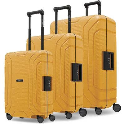 Redolz Essentials 15 4-Rollen Kofferset 3-tlg. mit Dreipunkt-Verschluss, Koffer, Gelb Redolz Essentials 15 4-Rollen Kofferset 3-tlg. mit Dreipunkt-Verschluss, Koffer, Gelb
