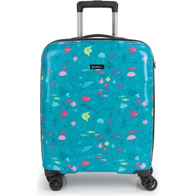 Gabol Acqua 4 Rollen Kabinentrolley 55 cm, Koffer, Mehrfarbig, Türkis Gabol Acqua 4 Rollen Kabinentrolley 55 cm, Koffer, Mehrfarbig, Türkis