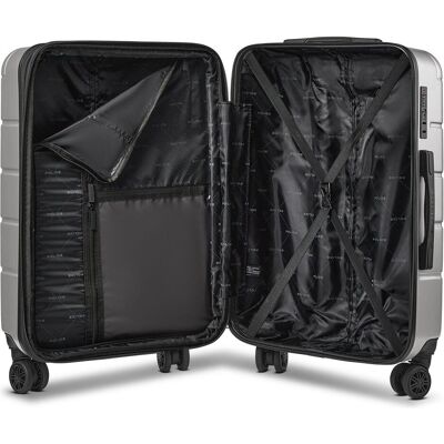 Police Dublin 4 Rollen Trolley M 64 cm mit Dehnfalte, Koffer, Grau Police Dublin 4 Rollen Trolley M 64 cm mit Dehnfalte, Koffer, Grau