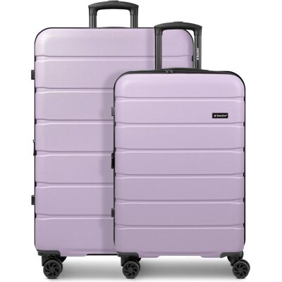Saxoline Miami 4 Rollen Kofferset 2-teilig mit Dehnfalte, Koffer, Violett Saxoline Miami 4 Rollen Kofferset 2-teilig mit Dehnfalte, Koffer, Violett