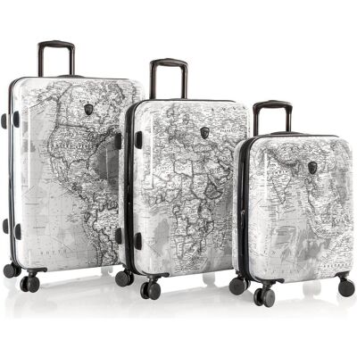 Heys Black Camo 4 Rollen Kofferset 3-teilig mit Dehnfalte, Koffer, Weiss, Schwarz Heys Black Camo 4 Rollen Kofferset 3-teilig mit Dehnfalte, Koffer, Weiss, Schwarz