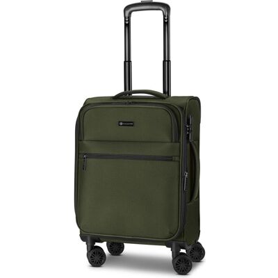 Bugatti Valencia Soft 4 Rollen Kabinentrolley S 54.5 cm mit Dehnfalte, Koffer, Grün Bugatti Valencia Soft 4 Rollen Kabinentrolley S 54.5 cm mit Dehnfalte, Koffer, Grün