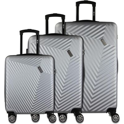 Mano Don Carlo Hardcase Trolley Set L / M / S, Koffer, Silber Mano Don Carlo Hardcase Trolley Set L / M / S, Koffer, Silber