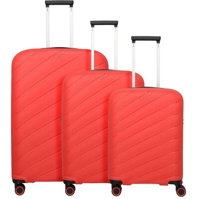 Travelite Burano 4 Rollen Kofferset 3-teilig mit Dehnfalte, Koffer, Rot Travelite Burano 4 Rollen Kofferset 3-teilig mit Dehnfalte, Koffer, Rot