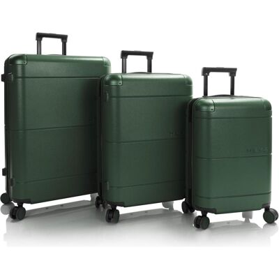 Heys Zen 4 Rollen Kofferset 3-teilig mit Dehnfalte, Koffer, Grün Heys Zen 4 Rollen Kofferset 3-teilig mit Dehnfalte, Koffer, Grün