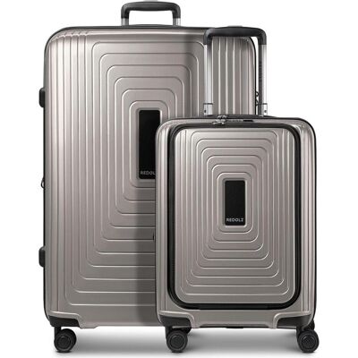 Redolz Essentials 14 4-Rollen Kofferset 2 tlg. Laptopfach mit Dehnfalte, Koffer, Grau Redolz Essentials 14 4-Rollen Kofferset 2 tlg. Laptopfach mit Dehnfalte, Koffer, Grau