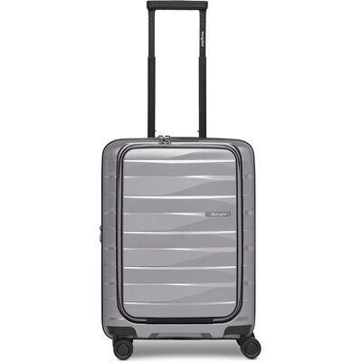 Bergpfeil Travel 4 Rollen Kabinentrolley 55 cm Laptopfach mit Dehnfalte, Koffer, Silber Bergpfeil Travel 4 Rollen Kabinentrolley 55 cm Laptopfach mit Dehnfalte, Koffer, Silber