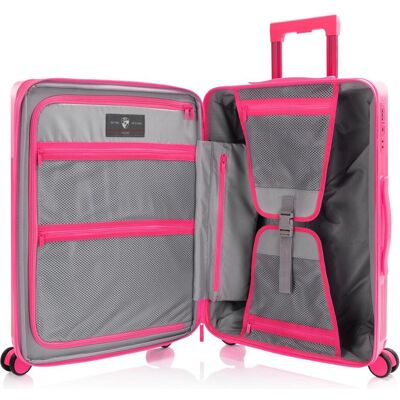 Heys HiLite 4 Rollen Kofferset 3-teilig mit Dehnfalte, Koffer, Pink Heys HiLite 4 Rollen Kofferset 3-teilig mit Dehnfalte, Koffer, Pink