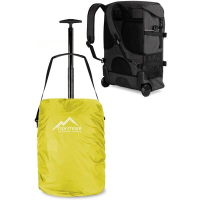 Normani Rucksack mit Trolleyfunktion 37 L und Regenüberzug, Koffer, Gelb Normani Rucksack mit Trolleyfunktion 37 L und Regenüberzug, Koffer, Gelb
