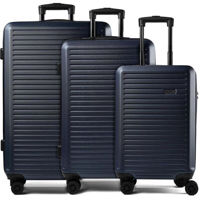 Nowi Grand Canaria 4-Rollen Kofferset 3tlg. mit Doppelrollen, Koffer, Blau Nowi Grand Canaria 4-Rollen Kofferset 3tlg. mit Doppelrollen, Koffer, Blau