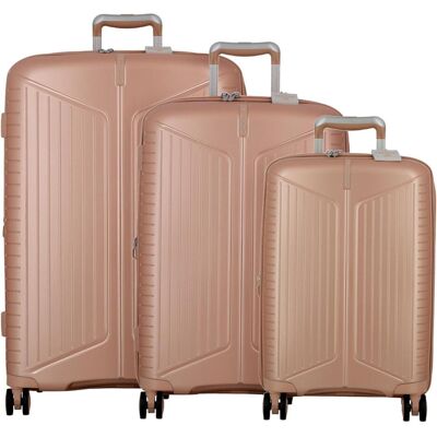 Jump Evae 4 Rollen Kofferset 3-teilig mit Dehnfalte, Koffer, Rosa Jump Evae 4 Rollen Kofferset 3-teilig mit Dehnfalte, Koffer, Rosa