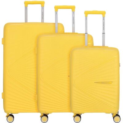 Worldpack Vegas 4 Rollen Kofferset 3-teilig, Koffer, Gelb Worldpack Vegas 4 Rollen Kofferset 3-teilig, Koffer, Gelb