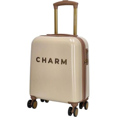 Charm London Capetown - Koffer - ABS - 45x34x20 cm - 30 Liter - Handbagage - Trolley -, Koffer, Beige Charm London Capetown - Koffer - ABS - 45x34x20 cm - 30 Liter - Handbagage - Trolley -, Koffer, Beige