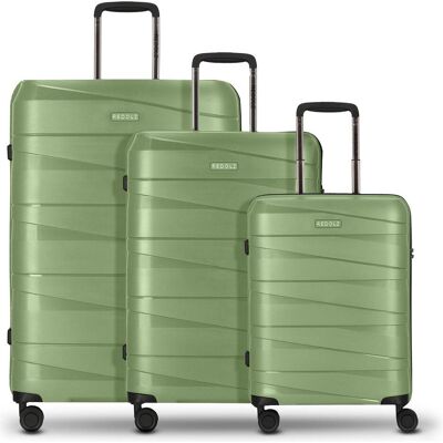 Redolz Essentials 10 3-SET 4 Rollen Kofferset 3-teilig, Koffer, Grün Redolz Essentials 10 3-SET 4 Rollen Kofferset 3-teilig, Koffer, Grün