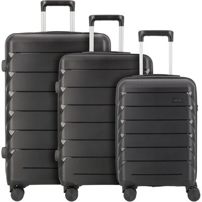 D&N Travel Line 4100 4 Rollen Kofferset 3-teilig, Koffer, Schwarz D&N Travel Line 4100 4 Rollen Kofferset 3-teilig, Koffer, Schwarz