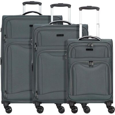 D&N Travel Line 9204 4 Rollen Kofferset 3-teilig, Koffer, Grau D&N Travel Line 9204 4 Rollen Kofferset 3-teilig, Koffer, Grau