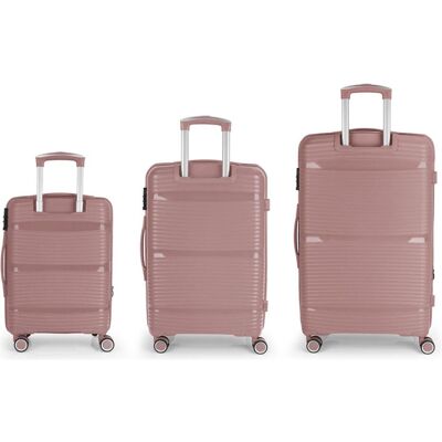 Gabol Akane 4-Rollen Kofferset 3tlg., Koffer, Rosa Gabol Akane 4-Rollen Kofferset 3tlg., Koffer, Rosa