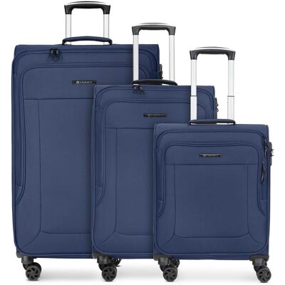 Franky Melbourne 3.0 4-Rollen Kofferset 3tlg. mit Dehnfalte, Koffer, Blau Franky Melbourne 3.0 4-Rollen Kofferset 3tlg. mit Dehnfalte, Koffer, Blau