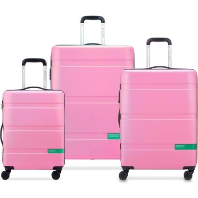 Delsey x United Colors of Benetton Now Hardside 4-Rollen Kofferset 3 tlg. mit Dehnfalte, Koffer, Pink Delsey x United Colors of Benetton Now Hardside 4-Rollen Kofferset 3 tlg. mit Dehnfalte, Koffer, Pink