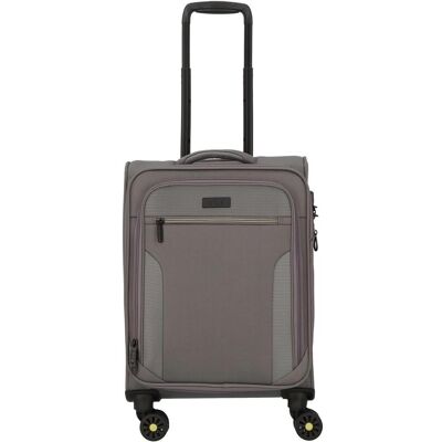 D&N Travel Line 9704 4 Rollen Kabinentrolley S 55 cm mit Dehnfalte, Koffer, Grau D&N Travel Line 9704 4 Rollen Kabinentrolley S 55 cm mit Dehnfalte, Koffer, Grau