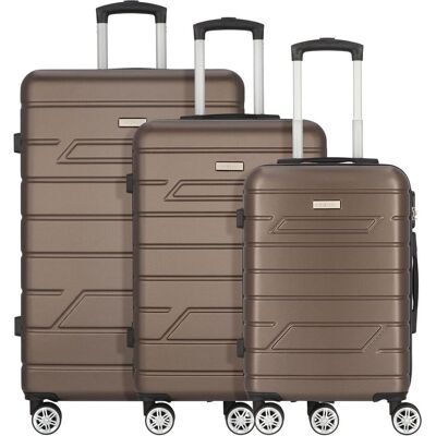 Nowi Bergamo 4 Rollen Kofferset 3-teilig, Koffer, Bronze Nowi Bergamo 4 Rollen Kofferset 3-teilig, Koffer, Bronze