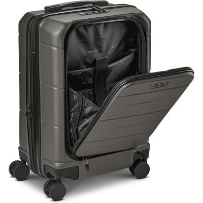 Police 4 Rollen Kabinentrolley 55 cm Laptopfach mit Dehnfalte, Koffer, Grün Police 4 Rollen Kabinentrolley 55 cm Laptopfach mit Dehnfalte, Koffer, Grün