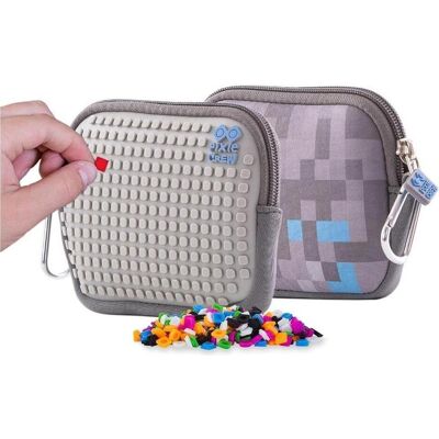 Pixie Crew Graue Crate Kreative Pixel-Tasche - Kosmetiktasche Pixie Crew Graue Crate Kreative Pixel-Tasche - Kosmetiktasche