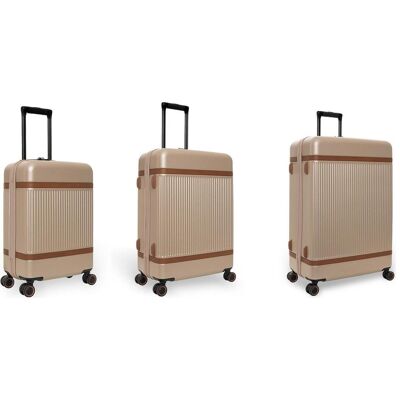 The Chesterfield Brand Zuna 4 Rollen Kofferset 3-teilig, Koffer, Beige The Chesterfield Brand Zuna 4 Rollen Kofferset 3-teilig, Koffer, Beige