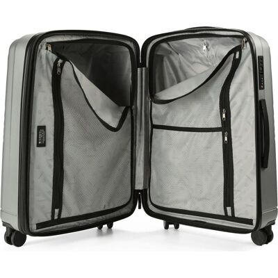 Gabol Radar 4 Rollen Trolley 65 cm mit Dehnfalte, Koffer, Silber Gabol Radar 4 Rollen Trolley 65 cm mit Dehnfalte, Koffer, Silber