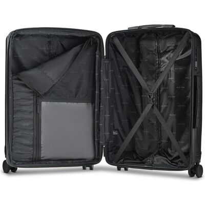 Police New York 4 Rollen Trolley M 62 cm mit Dehnfalte, Koffer, Schwarz Police New York 4 Rollen Trolley M 62 cm mit Dehnfalte, Koffer, Schwarz