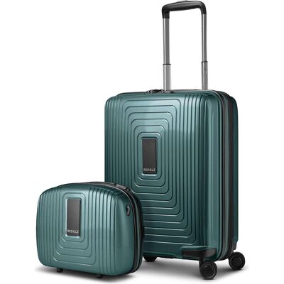 Redolz Essentials 14 Kofferset 2 tlg. Kabinentrolley mit Dehnfalte & Beautycase, Koffer, Grün Redolz Essentials 14 Kofferset 2 tlg. Kabinentrolley mit Dehnfalte & Beautycase, Koffer, Grün