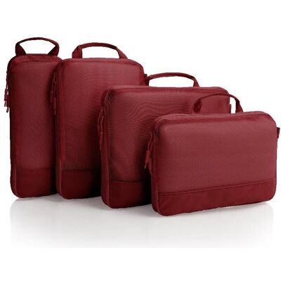 Heys EcoTex - 4pc Kompressionspackwürfel Set, Packsack, Rot Heys EcoTex - 4pc Kompressionspackwürfel Set, Packsack, Rot
