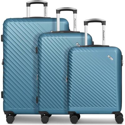 Check.In Paradise 2.0 4 Rollen Kofferset 3-teilig mit Dehnfalte, Koffer, Blau Check.In Paradise 2.0 4 Rollen Kofferset 3-teilig mit Dehnfalte, Koffer, Blau