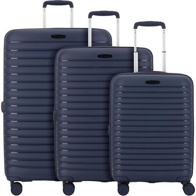 D&N Travel Line 4500 4 Rollen Kofferset 3-teilig mit Dehnfalte, Koffer, Blau D&N Travel Line 4500 4 Rollen Kofferset 3-teilig mit Dehnfalte, Koffer, Blau