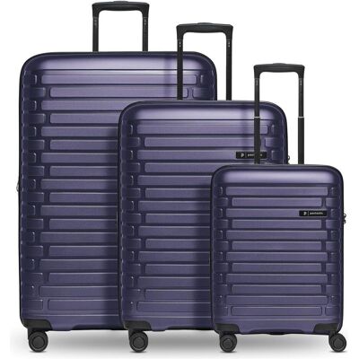 Pactastic Collection 04 THE THREE SET + 4 Rollen Kofferset 3-teilig mit Dehnfalte, Koffer, Violett Pactastic Collection 04 THE THREE SET + 4 Rollen Kofferset 3-teilig mit Dehnfalte, Koffer, Violett