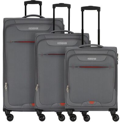 American Tourister Street Roll 4 Rollen Kofferset 3-teilig, Koffer, Grau American Tourister Street Roll 4 Rollen Kofferset 3-teilig, Koffer, Grau
