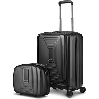 Redolz Essentials 14 Bundle Kabinentrolley mit Dehnfalte & Laptopfach + Beautycase 2 tlg., Koffer, Schwarz Redolz Essentials 14 Bundle Kabinentrolley mit Dehnfalte & Laptopfach + Beautycase 2 tlg., Koffer, Schwarz