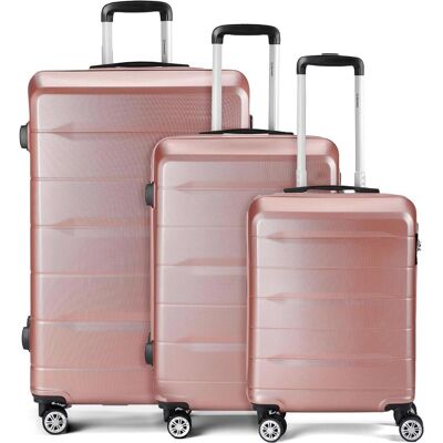 Benzi 5583 4 Rollen Kofferset 3-teilig, Koffer, Rosa Benzi 5583 4 Rollen Kofferset 3-teilig, Koffer, Rosa