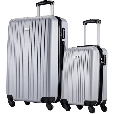Slazenger Trolley Set 18/26" 2pcs Silver, Koffer, Silber, Grau Slazenger Trolley Set 18/26" 2pcs Silver, Koffer, Silber, Grau