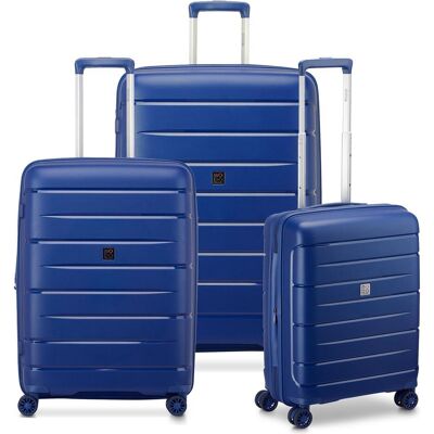 Modo by Roncato Starlight 3.0 4 Rollen Kofferset 3-teilig mit Dehnfalte, Koffer, Blau Modo by Roncato Starlight 3.0 4 Rollen Kofferset 3-teilig mit Dehnfalte, Koffer, Blau