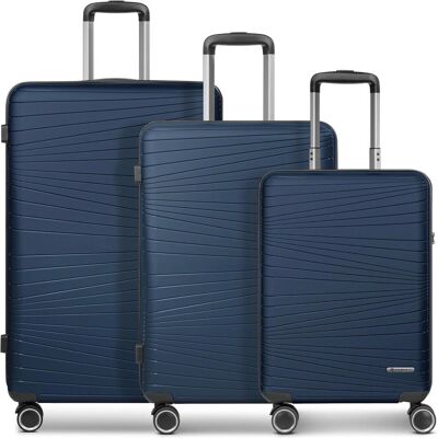 Franky Dallas 3.0 4 Rollen Kofferset 3-teilig, Koffer, Blau Franky Dallas 3.0 4 Rollen Kofferset 3-teilig, Koffer, Blau