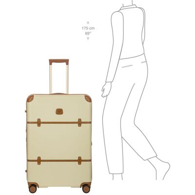 Brics Bellagio 4 Rollen Trolley 76 cm mit Dehnfalte, Koffer, Beige Brics Bellagio 4 Rollen Trolley 76 cm mit Dehnfalte, Koffer, Beige